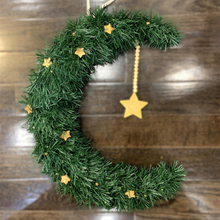 Load image into Gallery viewer, Crescent Wreath with Stars
