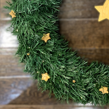 Load image into Gallery viewer, Crescent Wreath with Stars
